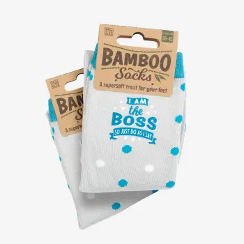 Bamboo Strumpor Grå / Blå - Olika Budskap