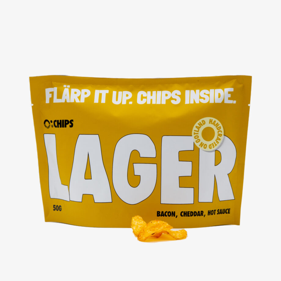 Ö-Chips Lager - Bacon, Cheddar & Hot Sauce 50g