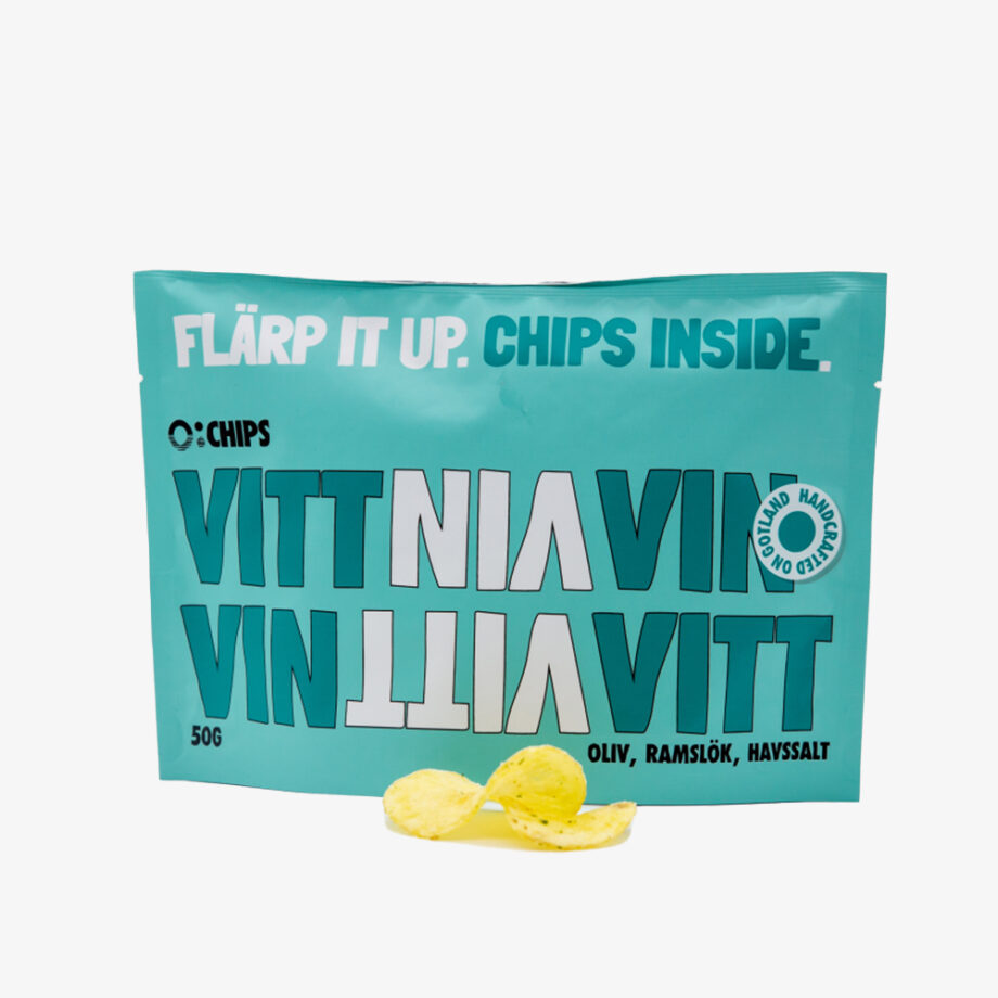 Ö-Chips Vitt Vin - Oliv, Ramslök & Havssalt