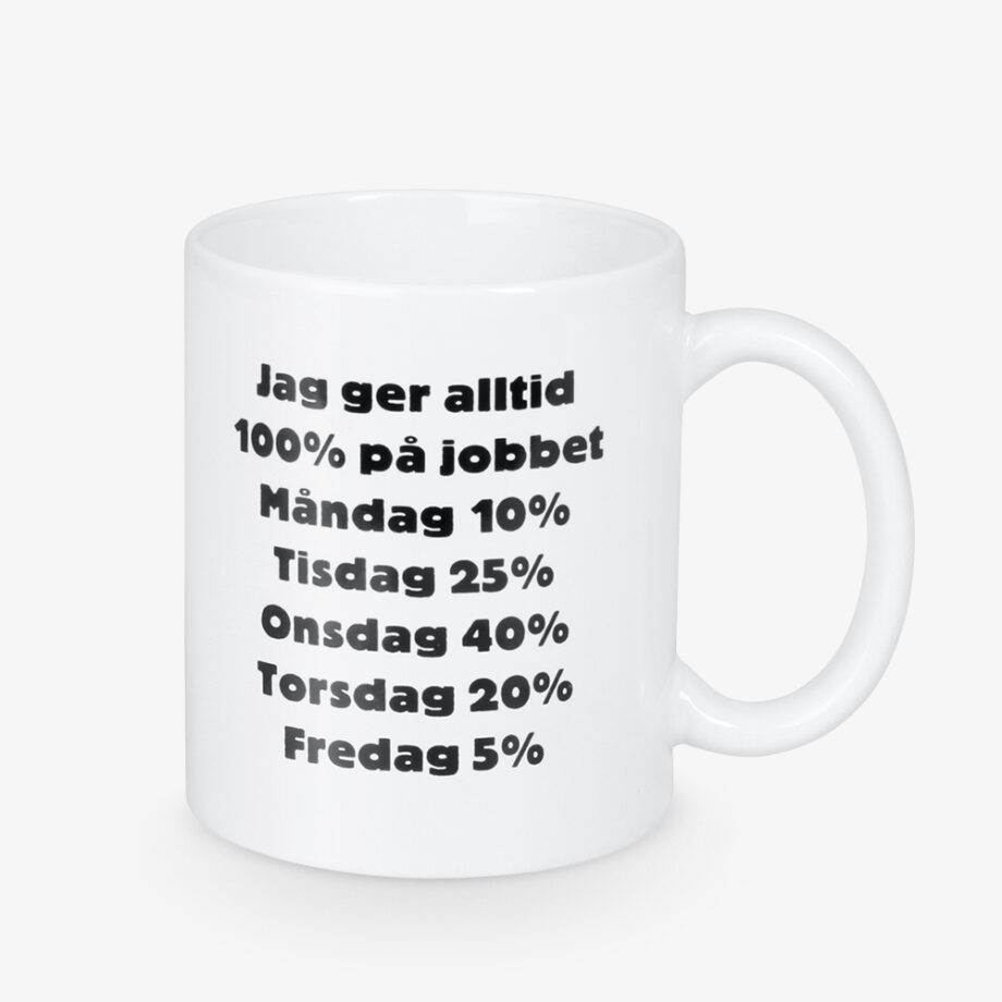Mugg - 100% På Jobbet