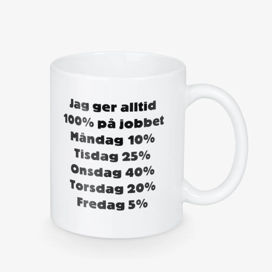 Mugg - 100% På Jobbet
